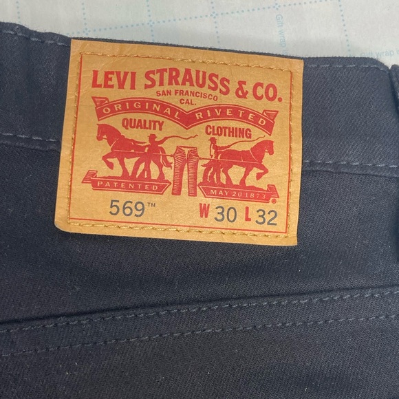 Levi’s 569™ LOOSE STRAIGHT FIT MEN'S JEANS W 30 L 32 BLACK - Picture 2 of 10